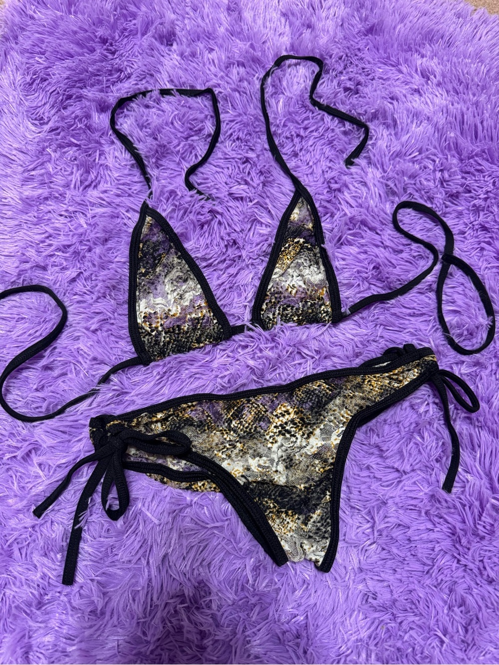 New Small black gold bikini swimsuit y2k goth emo festivalrave dance low rise